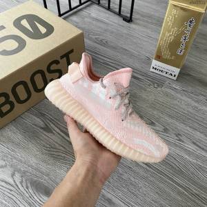 Adidas男女椰子鞋 阿迪達斯夜光椰子350 Adidas Yeezy Boost 350 v3水滴粉  xhn1521