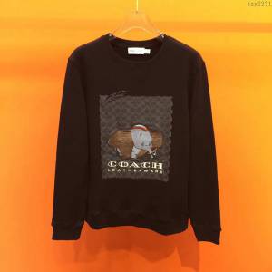 Coach男裝 19-20FW新款 蔻馳黑色連帽衛衣 男套頭衛衣 男士秋季新款單品  tzy2231