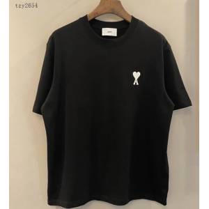 Ami專櫃2023SS新款香港限定款刺繡T恤 男女同款 tzy2654