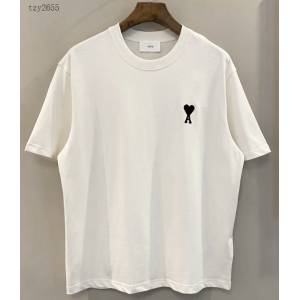 Ami專櫃2023SS新款香港限定款刺繡T恤 男女同款 tzy2655