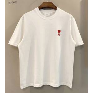 Ami專櫃2023SS新款刺繡T恤 男女同款 tzy2663