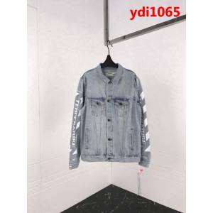 OFFwhite 18fw新款 斑馬線 磨破做舊 牛仔外套 情侶款 ydi1065