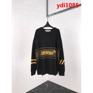 OFF-White18ss秋冬新款 官網同步 落肩剪口破洞羊毛衫 ydi1085