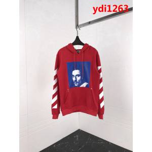 OFF-white18ss秋冬新款 貝爾尼尼人像印花 純棉衛衣 情侶款 ydi1263