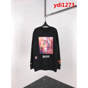 Heron Preston19ss官方最新款 粉紅雙鶴系列 圓領衛衣 情侶款 ydi1273