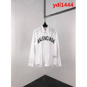 BALENCIAGA巴黎世家 18ss秋冬新款 胸前弧形字母印花logo 百搭襯衣 情侶款 ydi1444