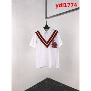 GUCCI古馳 19ss早春新款 絲光珠地棉 男款Polo衫 LA XXV 背後刺繡字母 ydi1774