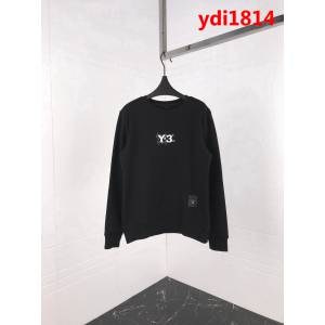 Y-3山本耀司 18ss秋冬新款 前後logo壓膠印花 簡約百搭款 純棉加絨衛衣 男女同款 ydi1814