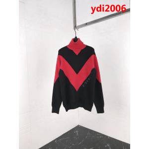 GVC紀梵希 18ss秋冬新款羊毛衫 黑拼紅V型配色 刺繡字母 羊毛混紡面料 高版本 ydi2006