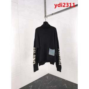 AMBUSH18SS 高領純羊毛毛衣 袖子提花LOGO 前後不規則長短剪裁工藝 原版寬鬆版 高版本情侶款 ydi2311