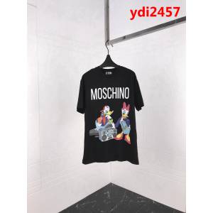 MOSCHIN莫斯奇諾 19ss早春新款短袖 唐老鴨合作系列 趣味可愛唐老鴨印花圖案 定制雙股絲光面料 男女同款 ydi2457